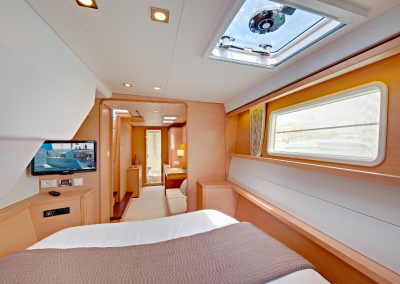 vista desde cama en camarote