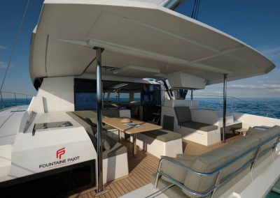 parte exterior de catamaran