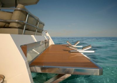 parte trasera de barco